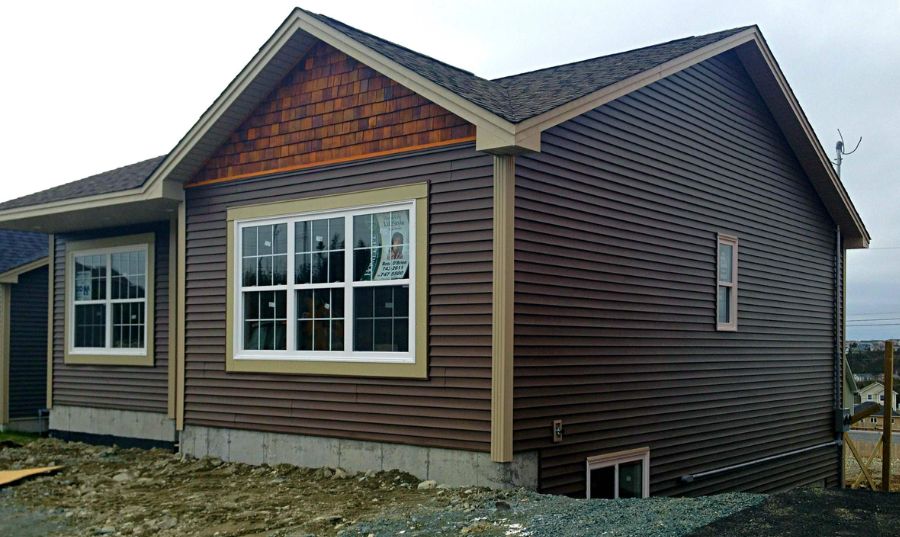 Brown Board and Batten Siding