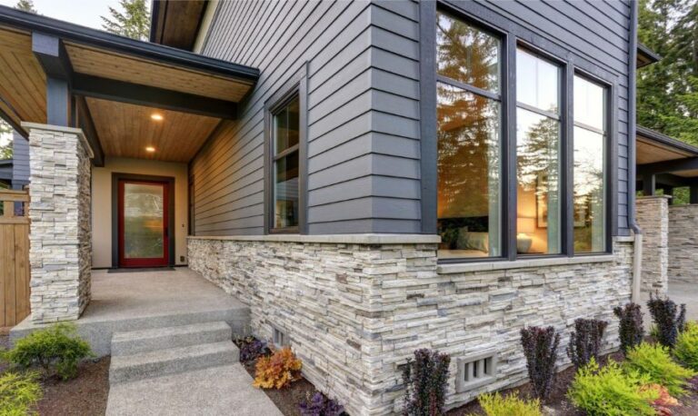 Gray Board and Batten Siding