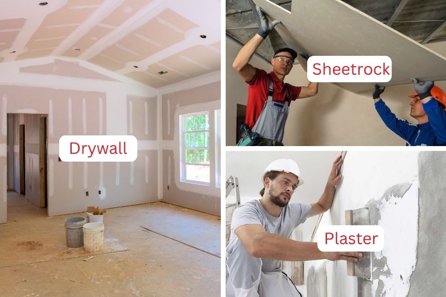 Drywall vs Sheetrock vs Plaster